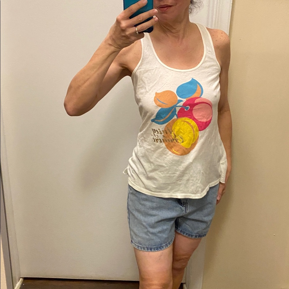 Juicy Couture White Tank with Colorful Graphic